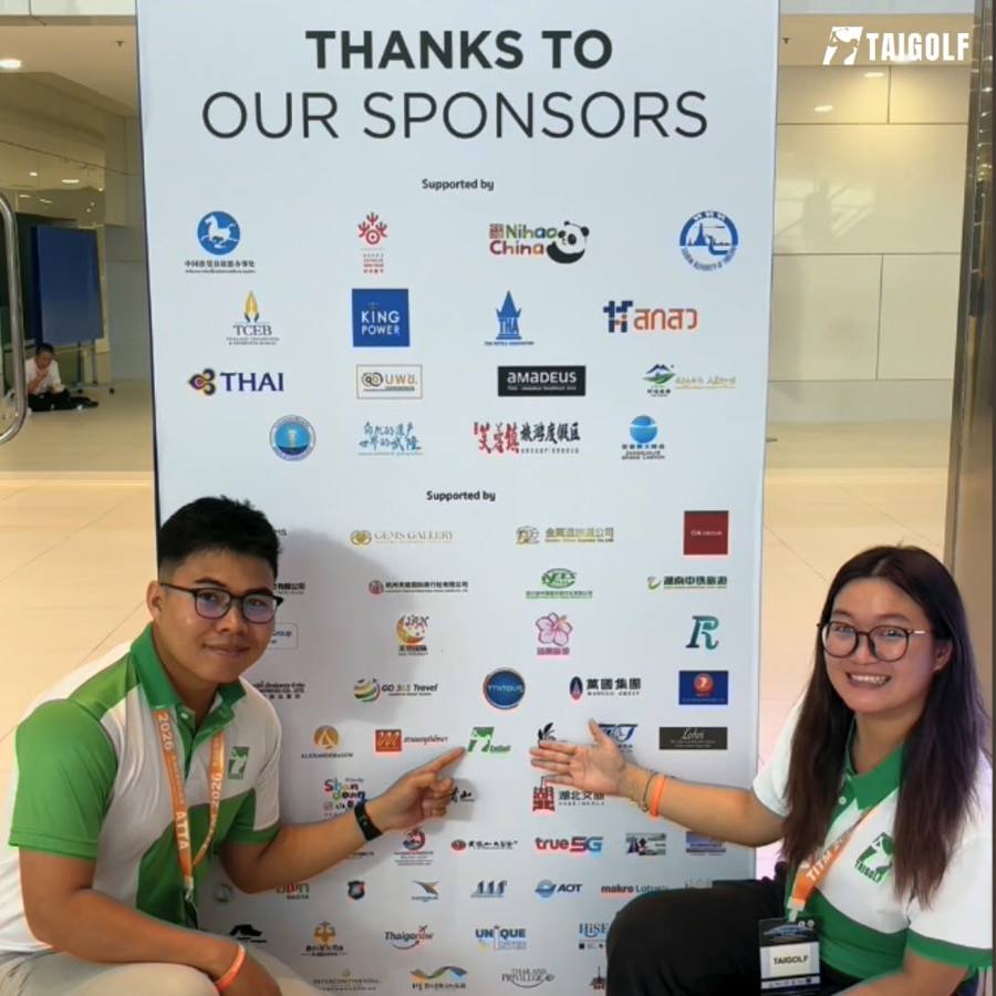 Proud sponsor at a travel industry event